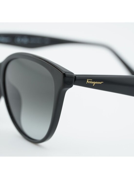 Salvatore Ferragamo SF1073S 001 Sunglasses Black Cat Eye Frame, Grey Lenses main image 9
